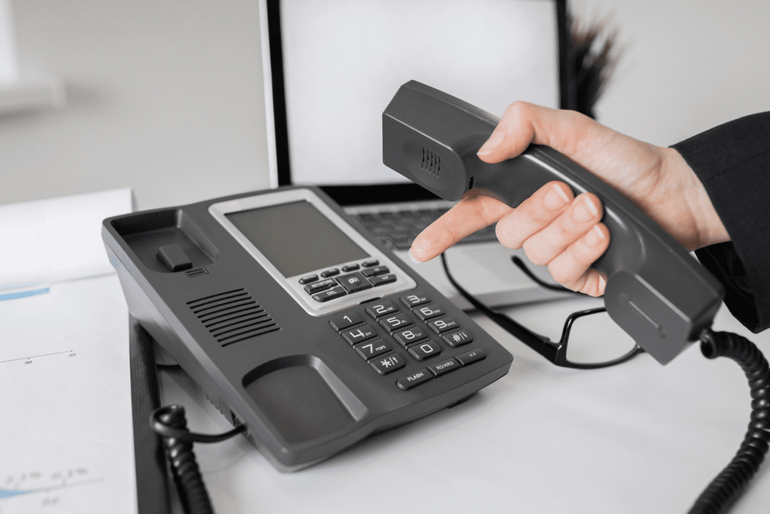 close-up-corporate-office-with-phone close up corporate office with phone